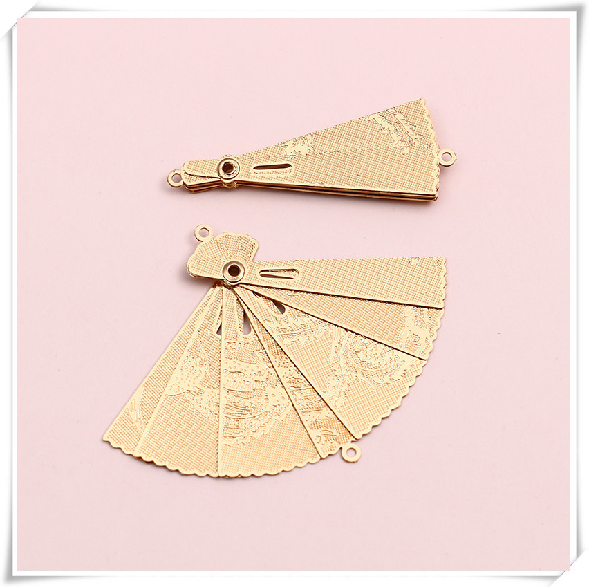 Phoenix openable fan-shaped earrings accessory, retro Chinese style and trend jewelry accessory, cross-border popular ear accessory matching pic 8