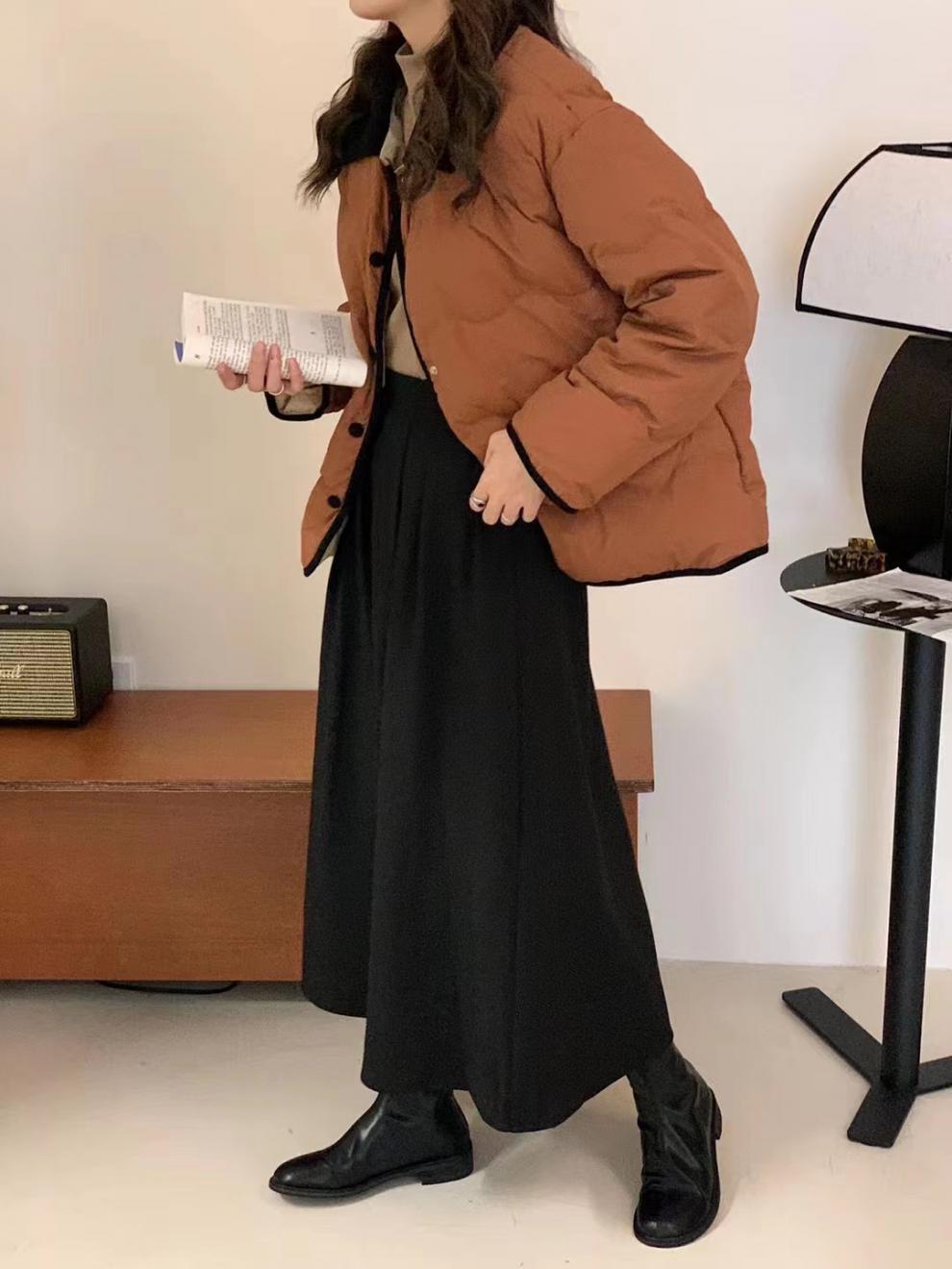 Lapel Dongdaemun light down cotton-padded jacket for women, short chanel-style cotton-padded jacket, casual coat for winter pic 27