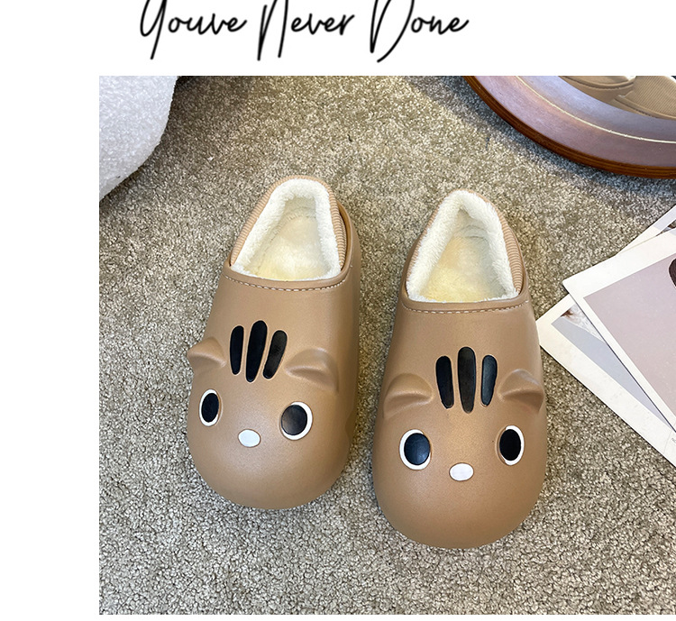 防水棉拖鞋女冬季家居室内防滑毛拖加绒拖鞋包跟厚底棉鞋男士批发详情30