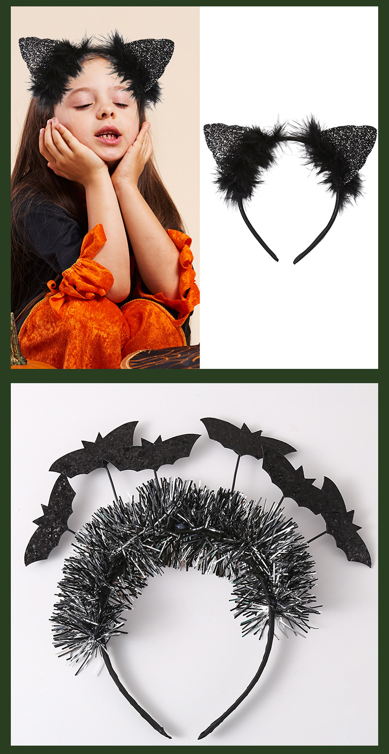2024新款跨境发饰 万圣节恶魔幽灵南瓜发箍 派对头扣聚会表演头箍 其他分类精选详情13