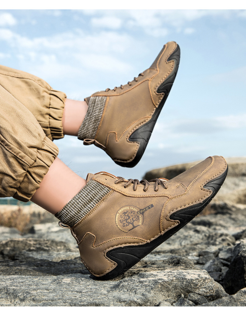 跨境爆款袜子口切尔西靴独立站大码男鞋高帮男士休闲鞋子马丁靴详情31