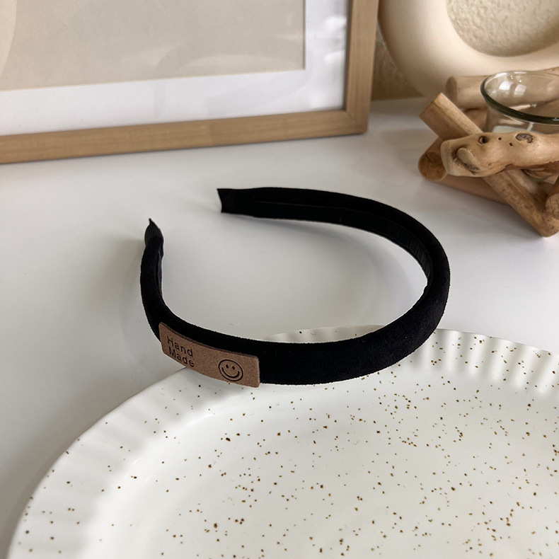 French elegant black hairband, sweet pearl braided hairpin, knitted height-increasing headband, wide-edge hairpin for women pic 19