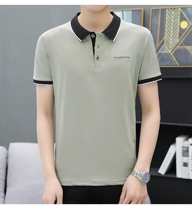 爆款纯棉短袖T恤男夏季新款翻领polo衫男士潮流详情15