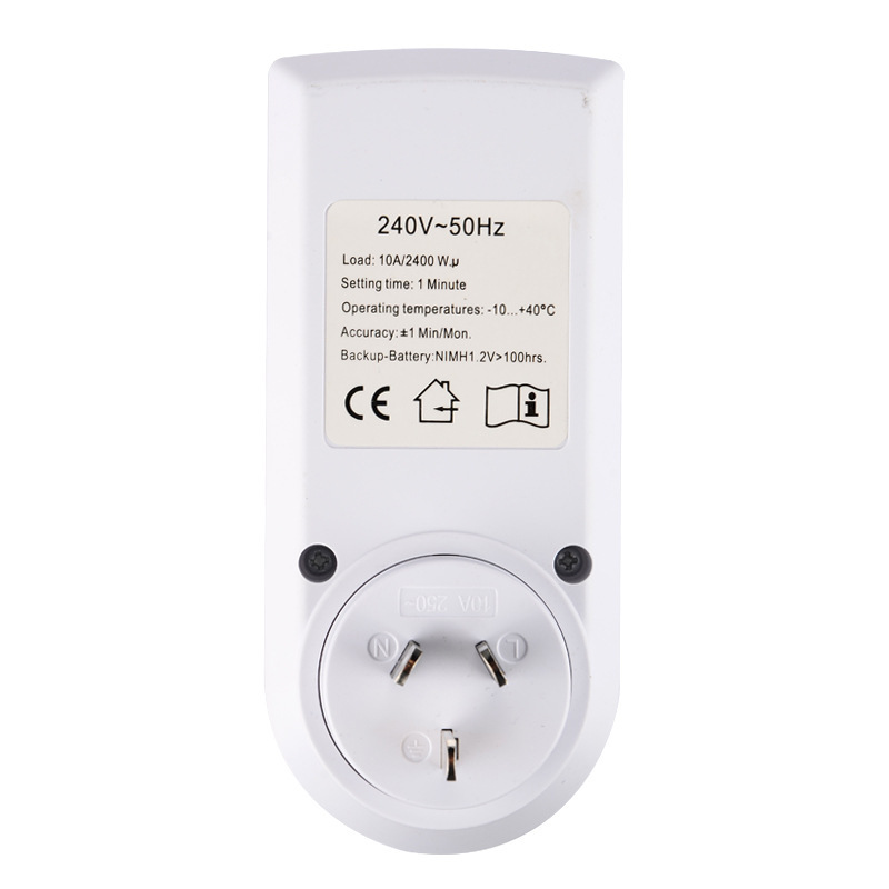Timer socket, European-style large screen timer socket, kitchen timer switch socket, electronic timer pic 6