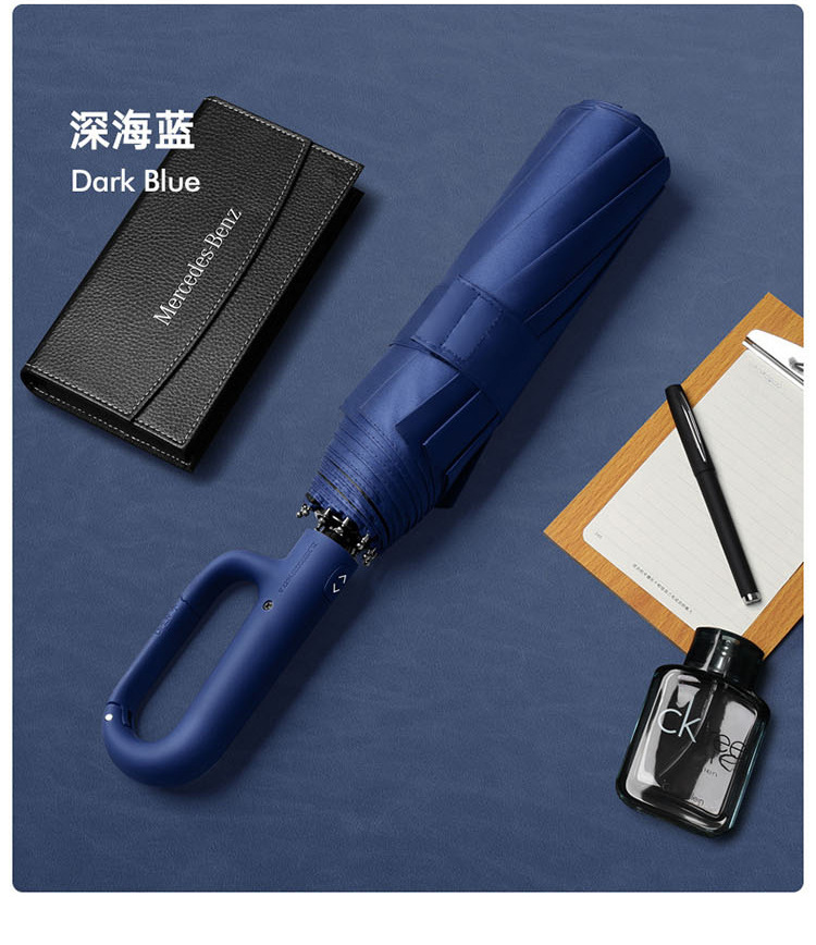 27寸10骨全自动环扣折叠晴雨两用大号抗风双人车载遮阳防晒伞 定制款 详情14