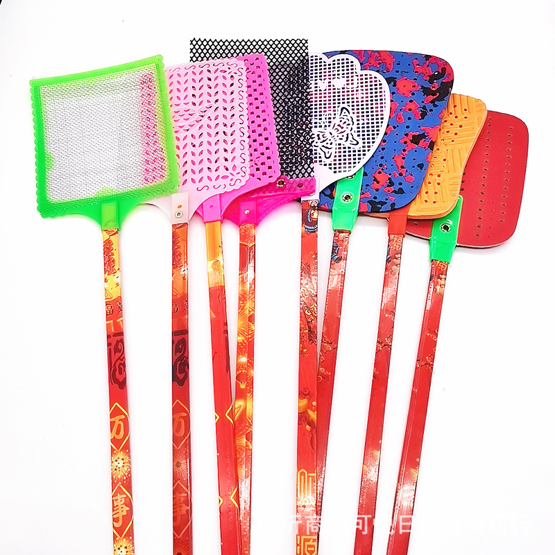 大钢网苍蝇拍子厂家批发 长柄竹竿耐用一元两元店地摊跑江湖货源详情3