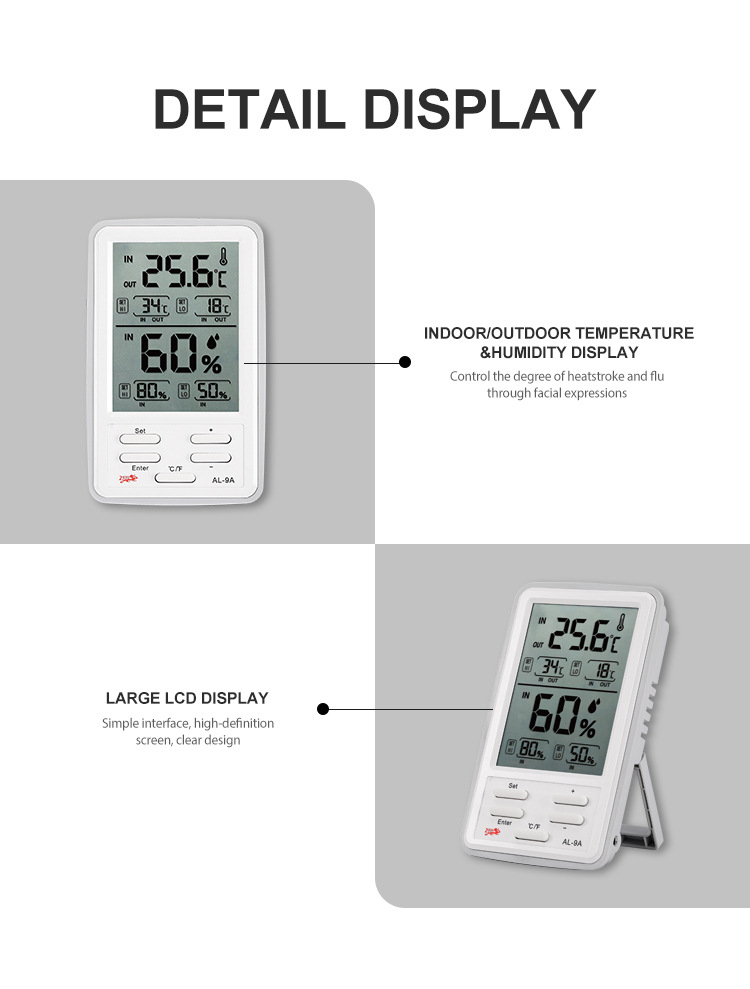 New type of temperature and humidity meter, indoor and outdoor high and low temperature alarm electronic thermometer, pharmacy cold storage temperature and humidity alarm pic 8