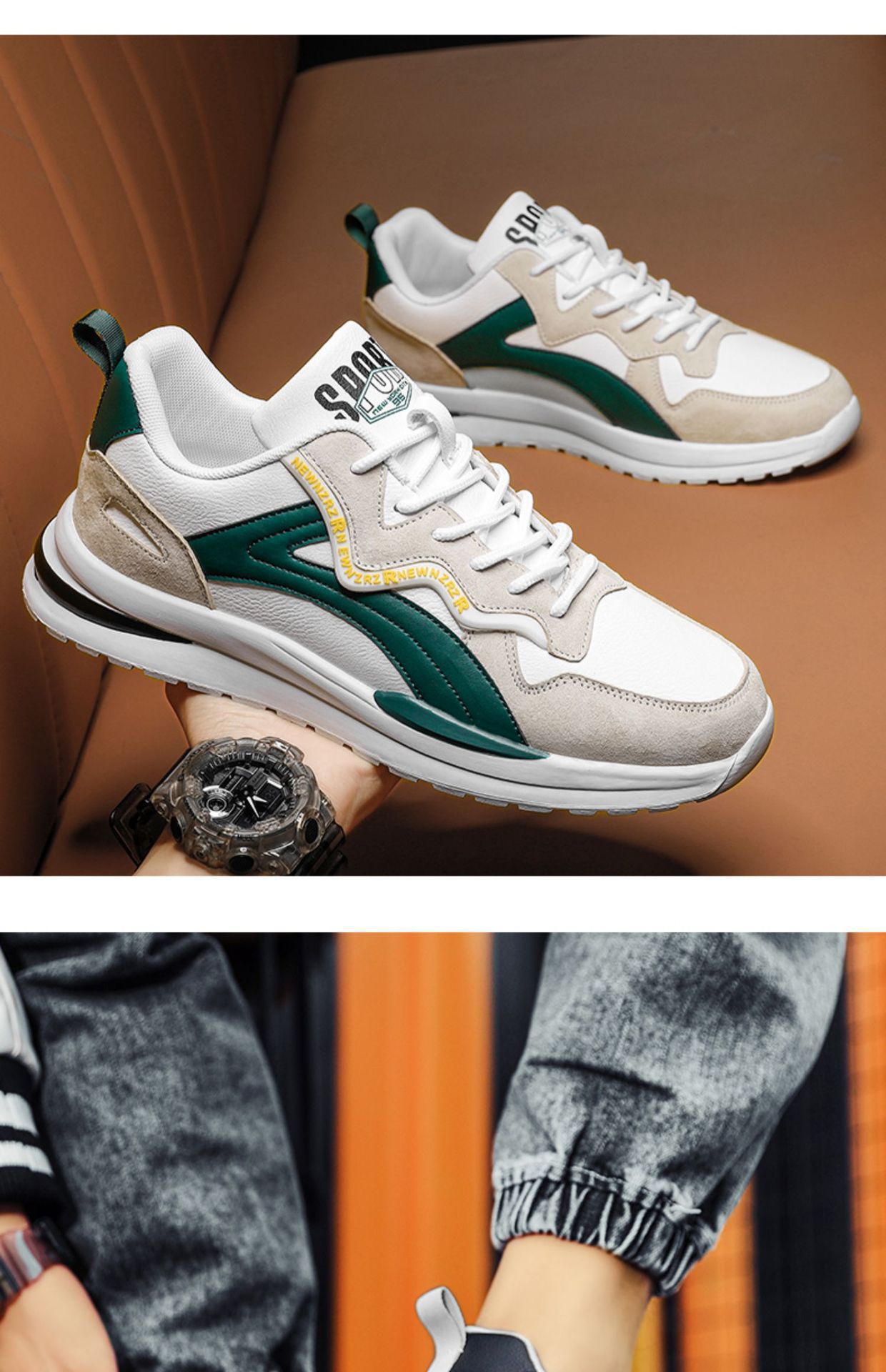 男鞋秋季透气2023新款春季潮流百搭运动休闲阿甘跑步ins老爹潮鞋详情8