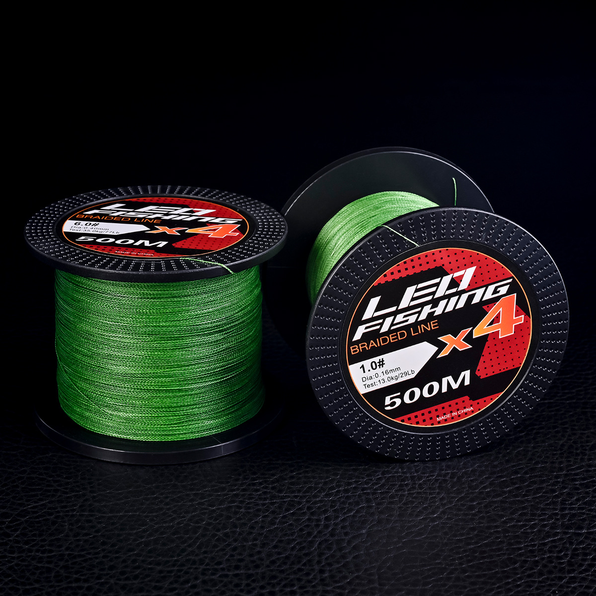28165 LEO/ LeOU [300/500M Woven PE Fishing Line] Dark green military green rice fishing line pic 8
