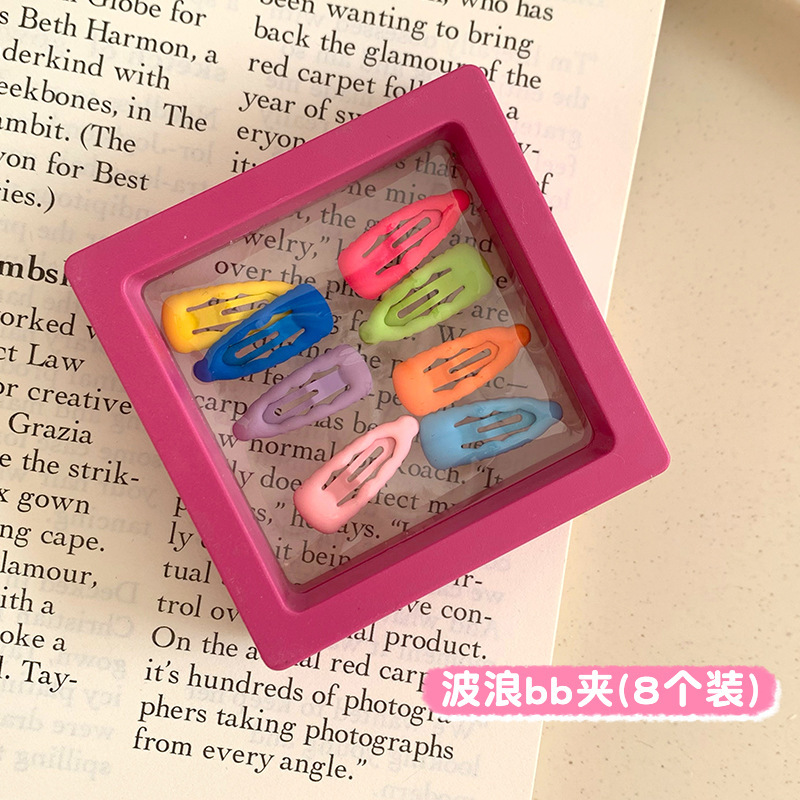 新品韩系多巴胺星星发夹儿童糖果色质感BB夹刘海夹宝宝顶夹侧边夹详情5