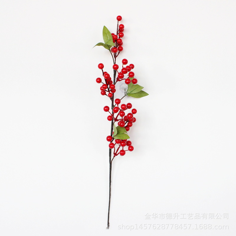 Desheng 2022 New Year Simulation Flower Art, New Year Decoration Flower Arrangement, Money Fruit, Winter green Fruit, Housewarming gift pic 1
