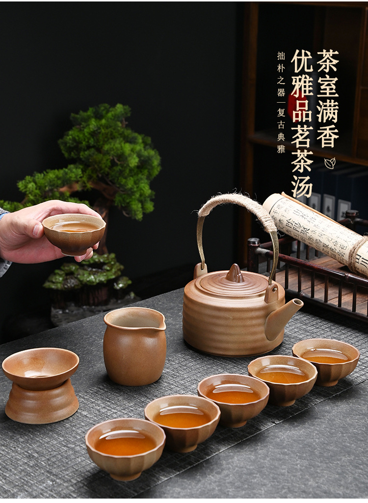 柴烧碳炉煮茶炉一整套茶具古法温茶器围炉煮茶壶南瓜壶中式泡茶杯详情16