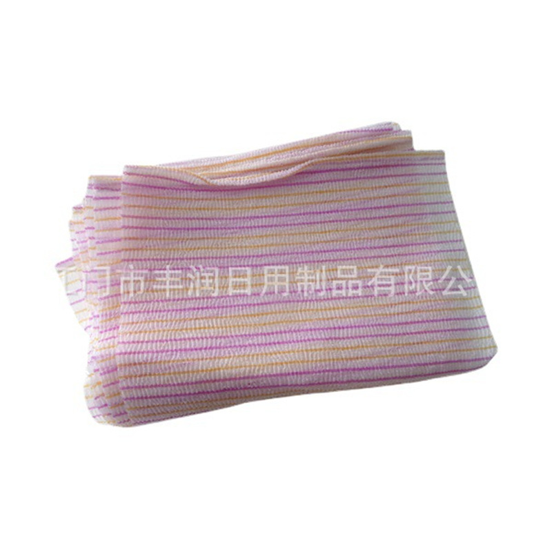 Customized nylon bath scrubbing towels, thin and long strips, bath towels, sauna towels, coarse sand rubbing mud bath towels, and pull back strips from the manufacturer pic 20