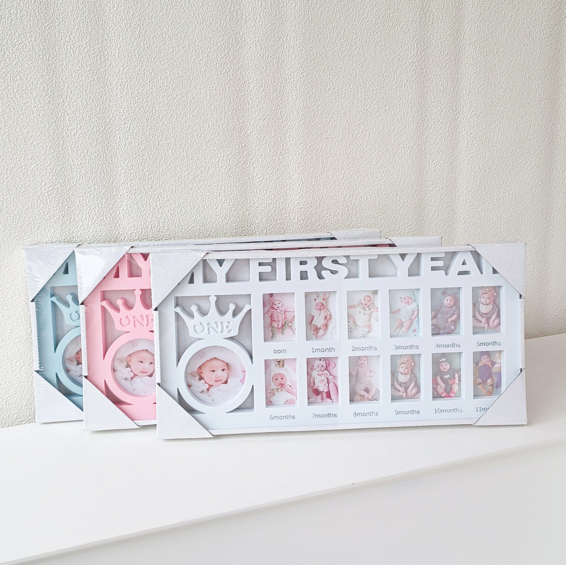 宝宝儿童成长证件照亚马逊纪念相框挂墙摆台相框塑料字母周岁相框详情12
