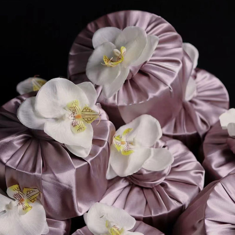 大圆形牛皮纸盒小红书伴手礼盒INS饼干盒风吕敷DIY烘培包装圣诞节详情6