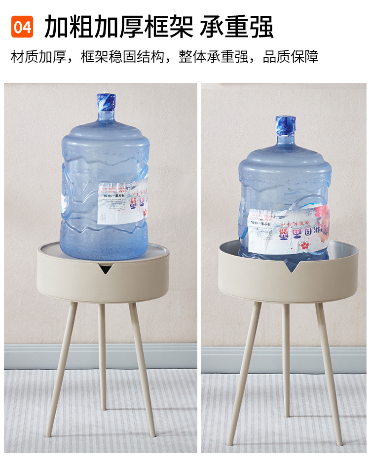 A round triangular table, a small table by the bedside of a girl in the bedroom, a modern and simple mini round table pic 15