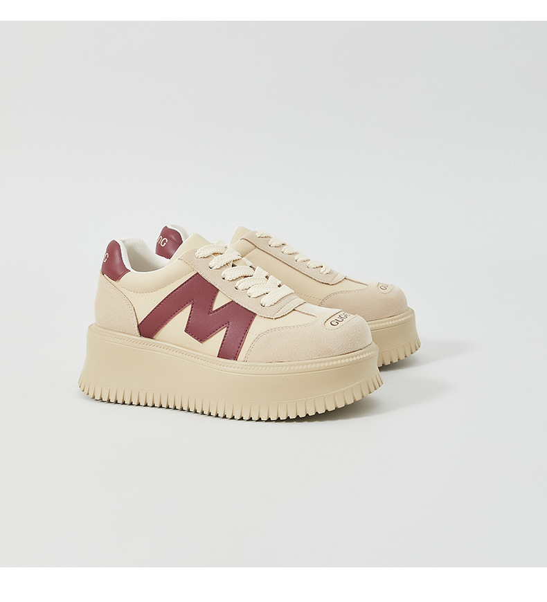 小个子港风厚底增高松糕鞋女2024秋冬新款休闲鞋百搭复古圆头真皮详情8