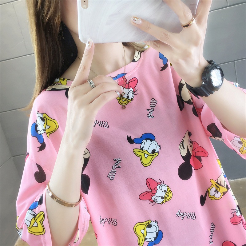 加肥加大码女装2020年夏装新款微胖妹妹mm中长款上衣200斤短袖T恤详情12
