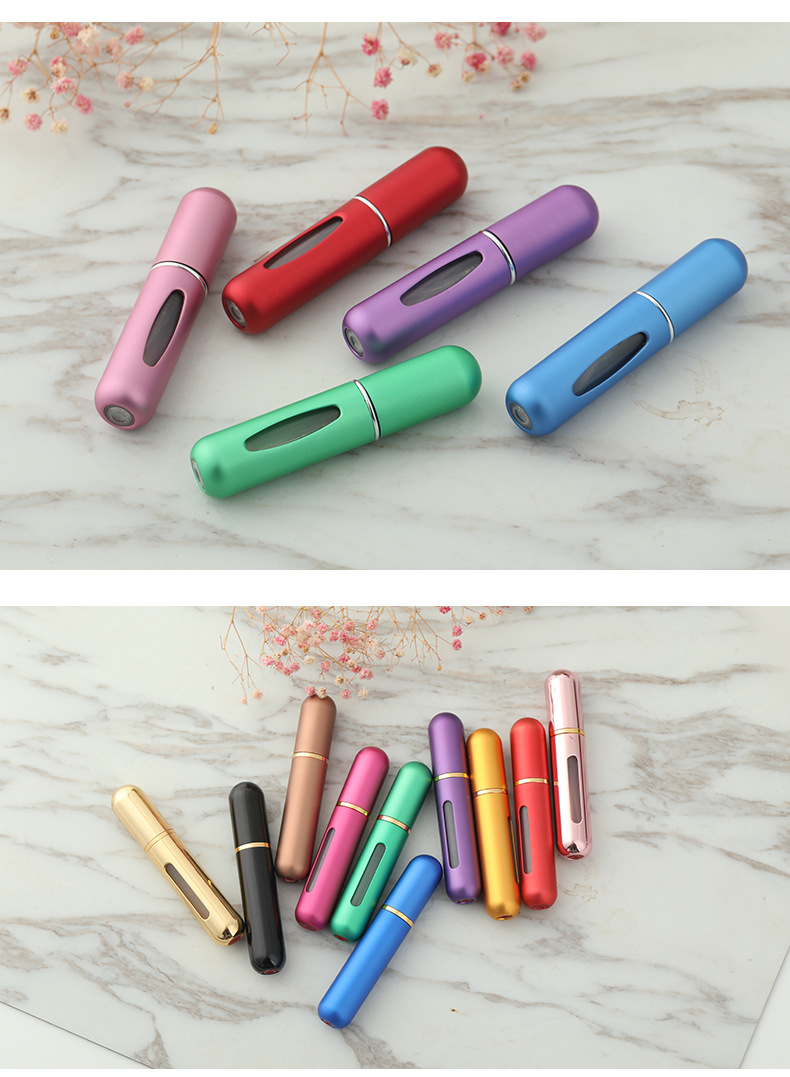 In stock, the round-tipped perfume is bottled in 5ml bottles. The bottom is filled with mini press spray. It is portable and self-pumping for travel pic 7