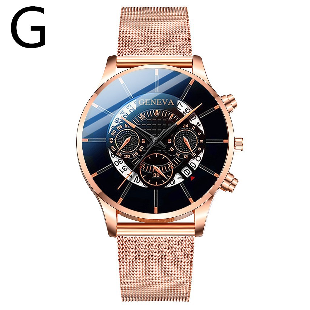 Aliexpress best-selling alloy mesh band watch, ultra-thin mesh band multi-functional casual steel band quartz watch for men pic 9