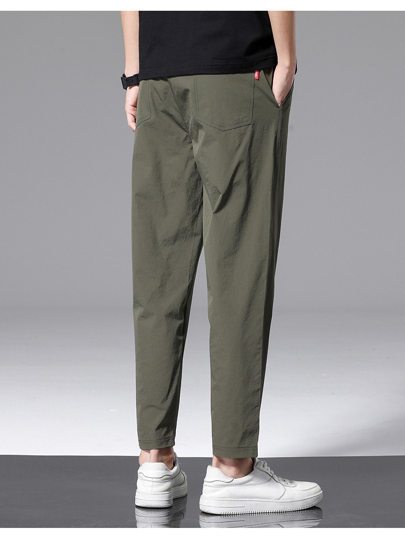 夏季冰丝裤男士薄款锦纶速干运动休闲直筒九分裤清凉空调裤男裤子详情24