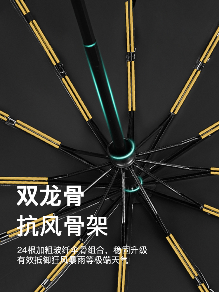 全自动雨伞男大号双人女晴雨两用遮阳伞防晒伞防紫外线广告印logo详情1