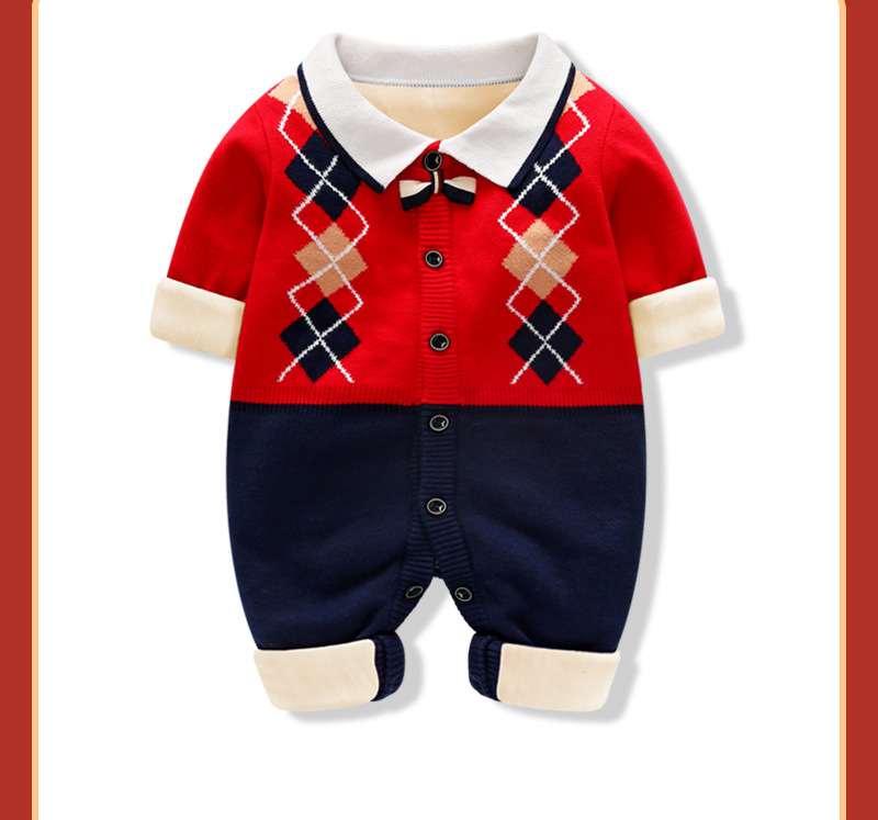 婴儿拜年服过年喜庆衣服龙年男宝周岁服连体衣秋冬2024宝宝新年装详情13