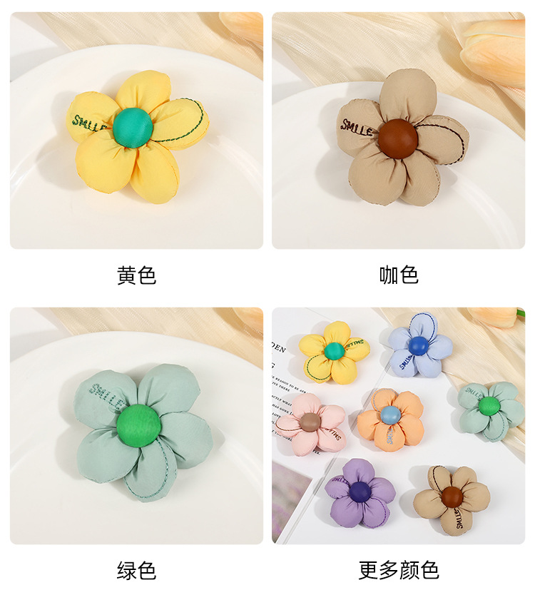 diy布艺充棉立体五瓣花朵配饰 鞋花手工配件衣服辅料花朵现货批发详情8