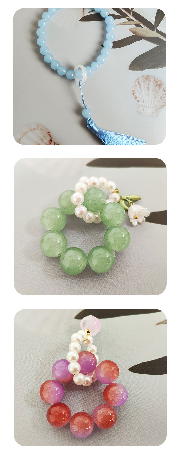 The peach holds a jade-like hand, twirling an ancient-style bracelet, mobile phone chain, Hanfu accessories, and is versatile. It plays with various objects and tassels pic 9