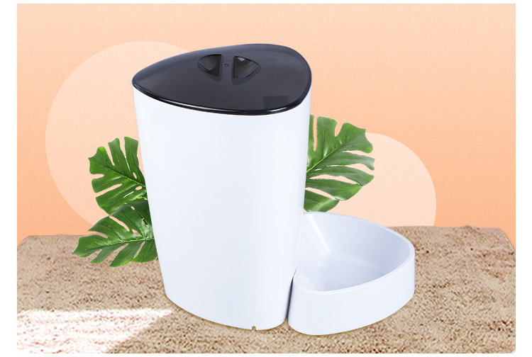 White pet feeder, 4.0-liter fully automatic timed and quantified feeder for cats and dogs, intelligent feeder, feeding bowl pic 8