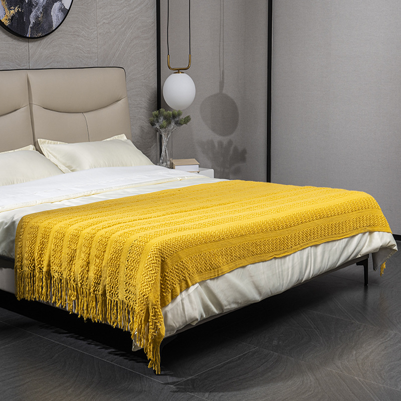 Cross-border blanket, office nap blanket, blanket, summer bed cover, sofa cover blanket, travel woven blanket pic 5