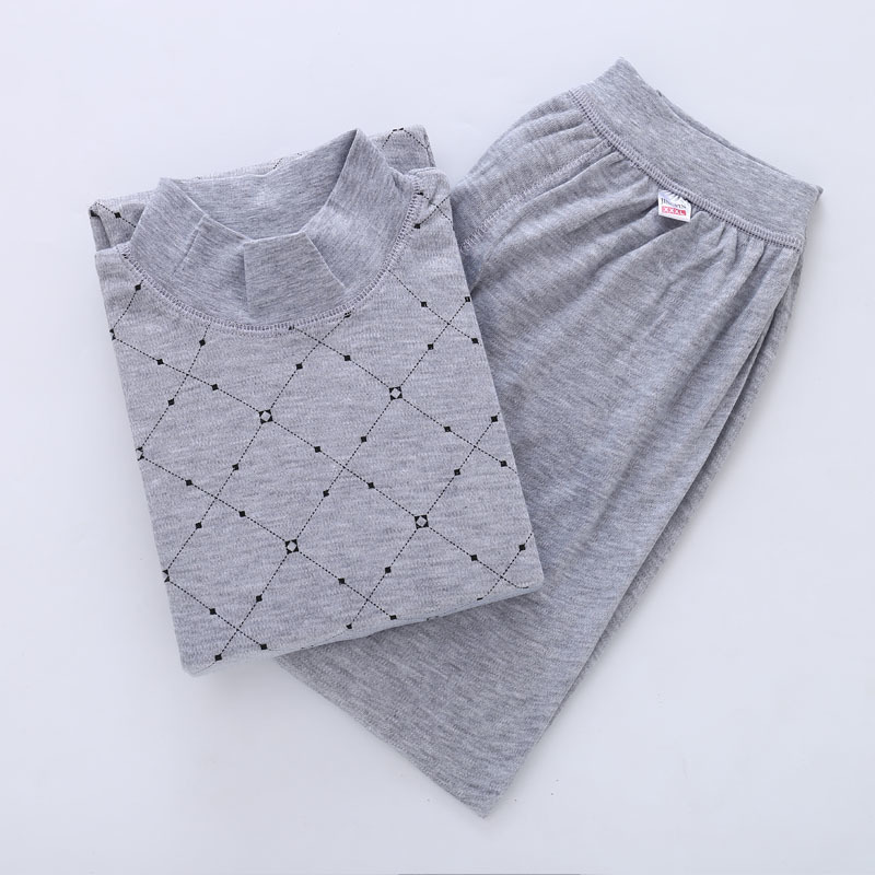 秋衣秋裤男士套装薄款打底保暖内衣线衣线裤内衣中青老年棉毛衫详情3