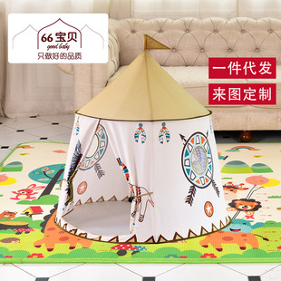 儿童帐篷室内游戏屋儿童折叠帐篷 印第安婴儿围栏海洋球池玩具屋详情2