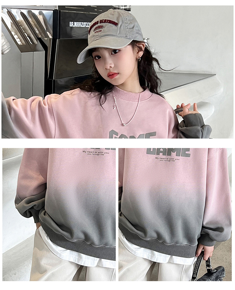 女童卫衣春秋款2024新款儿童洋气时髦春装中大童女孩春季长袖上衣详情6