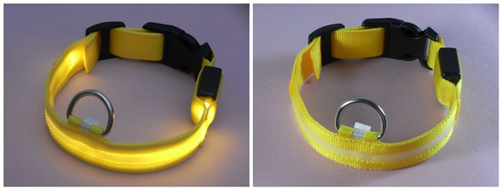LED dog luminous collar, night-luminous pet collar strap, can be sent in one piece. Wire mesh collar strap, insulating sheet pic 19