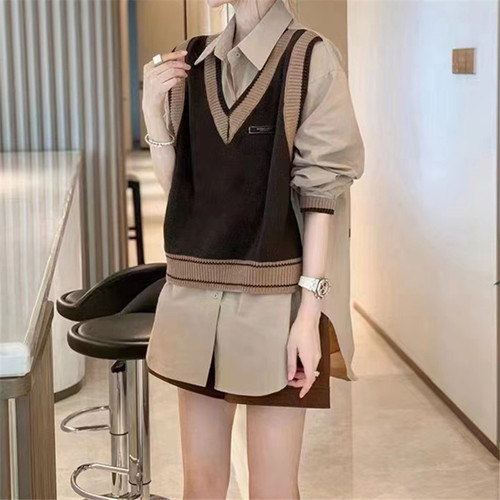 法式半高领中长款纯色内搭毛衣针织连衣裙女秋冬简约显瘦打底裙子详情2