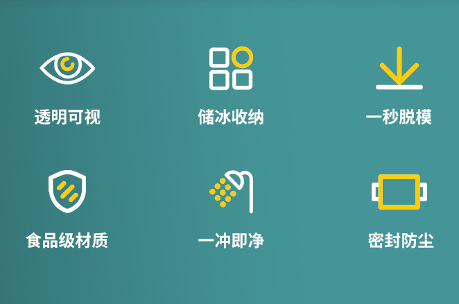 Summer ice cube mold ice cube tray extrusion type ice storage and ice-making storage box, household ice-making and ice storage with lid pic 3