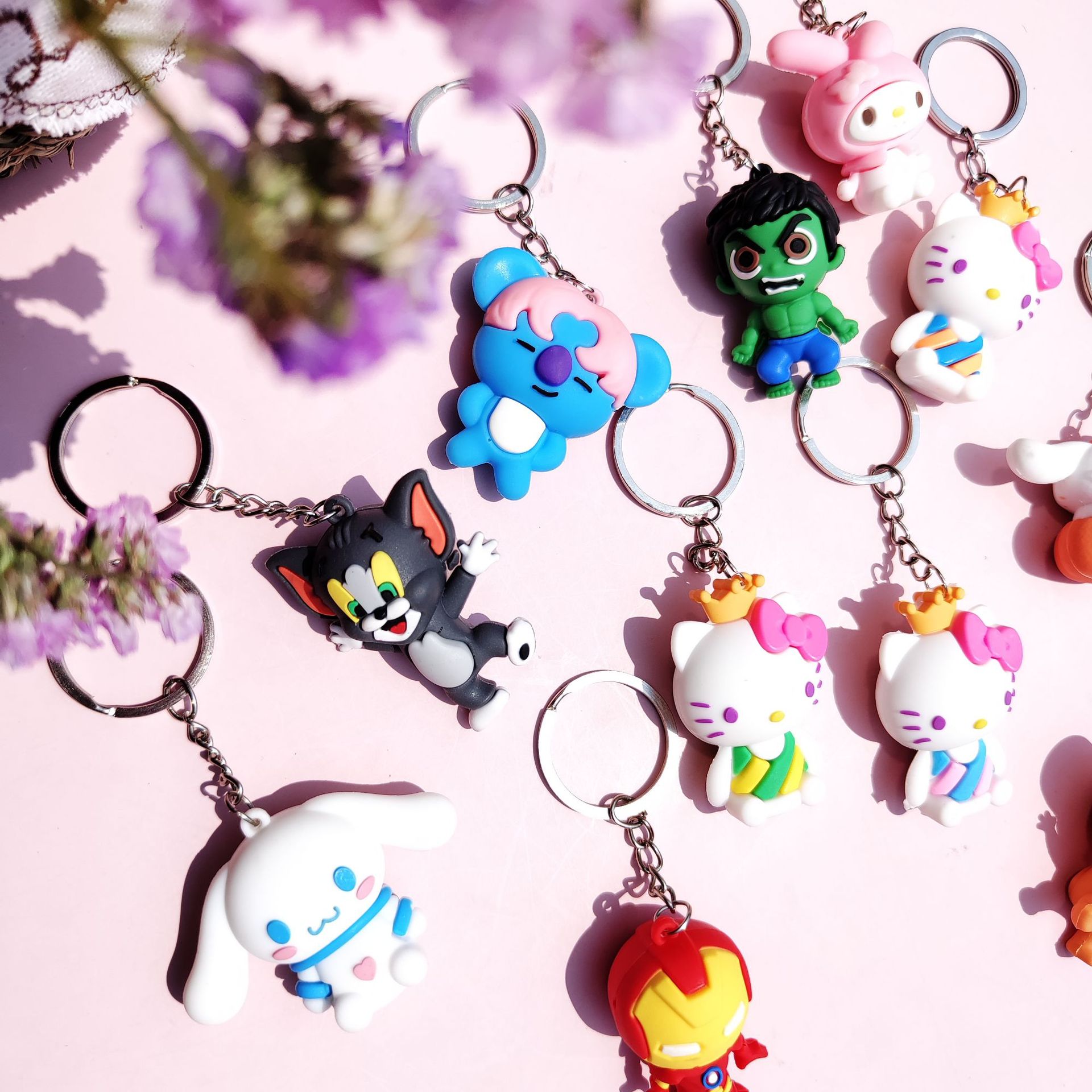 卡通三丽鸥库洛米美乐蒂大耳狗漫威钥匙扣挂件公仔批发钥匙挂饰详情1
