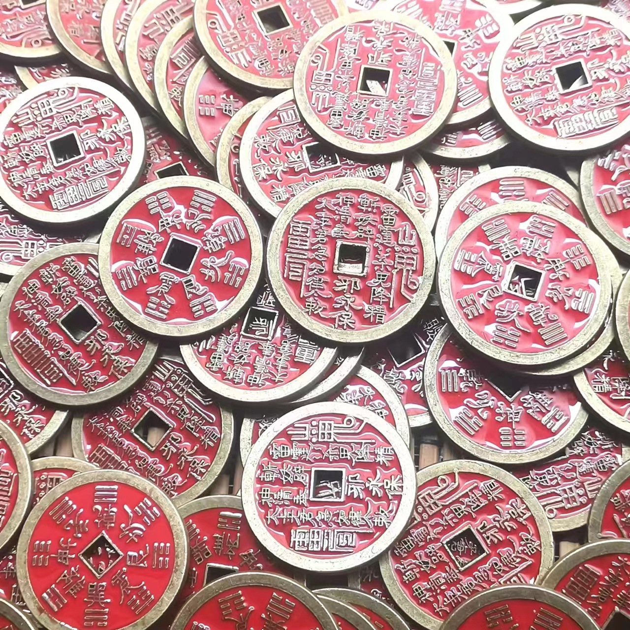 Wholesale mountain ghost pay square hole antique cinnabar pendants pic 5