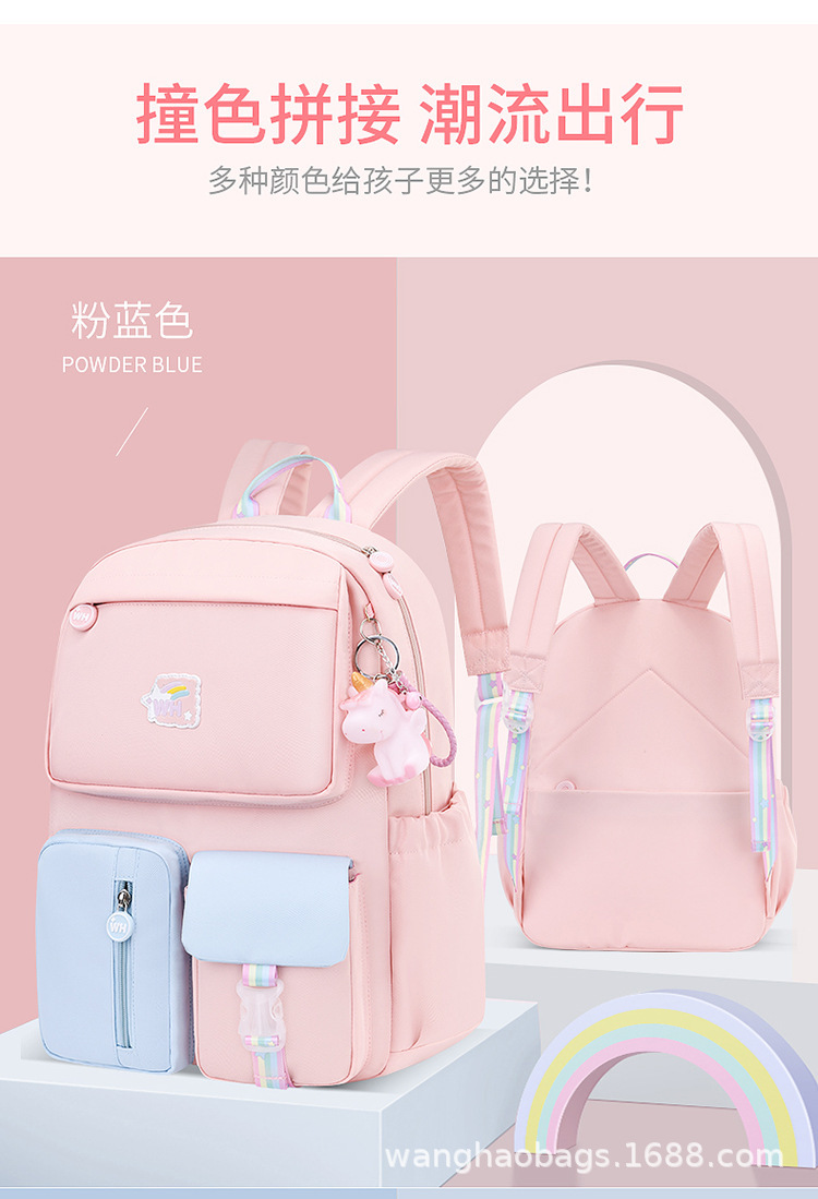 书包小学生儿童女生帆布跨境一件代发工厂批发双肩背包1-34年级详情11
