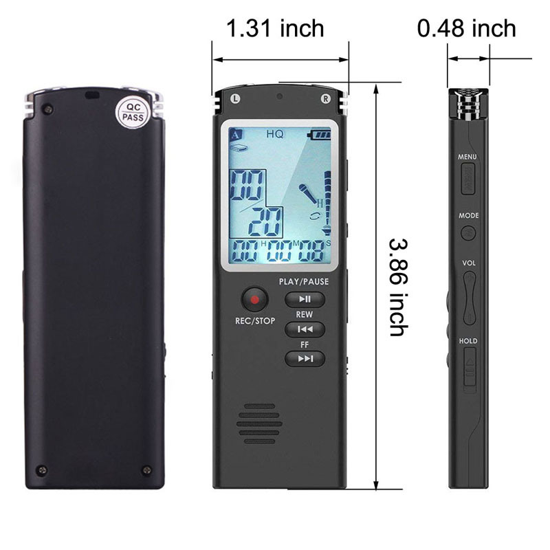 Stock T60 digital voice recorder, smart voice control recording, MP3 player, external playback function voice recorder pic 3