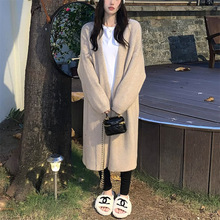 牛角扣麻花毛衣外套女装秋冬新款外穿纯色显瘦圆领短款针织开衫女详情10