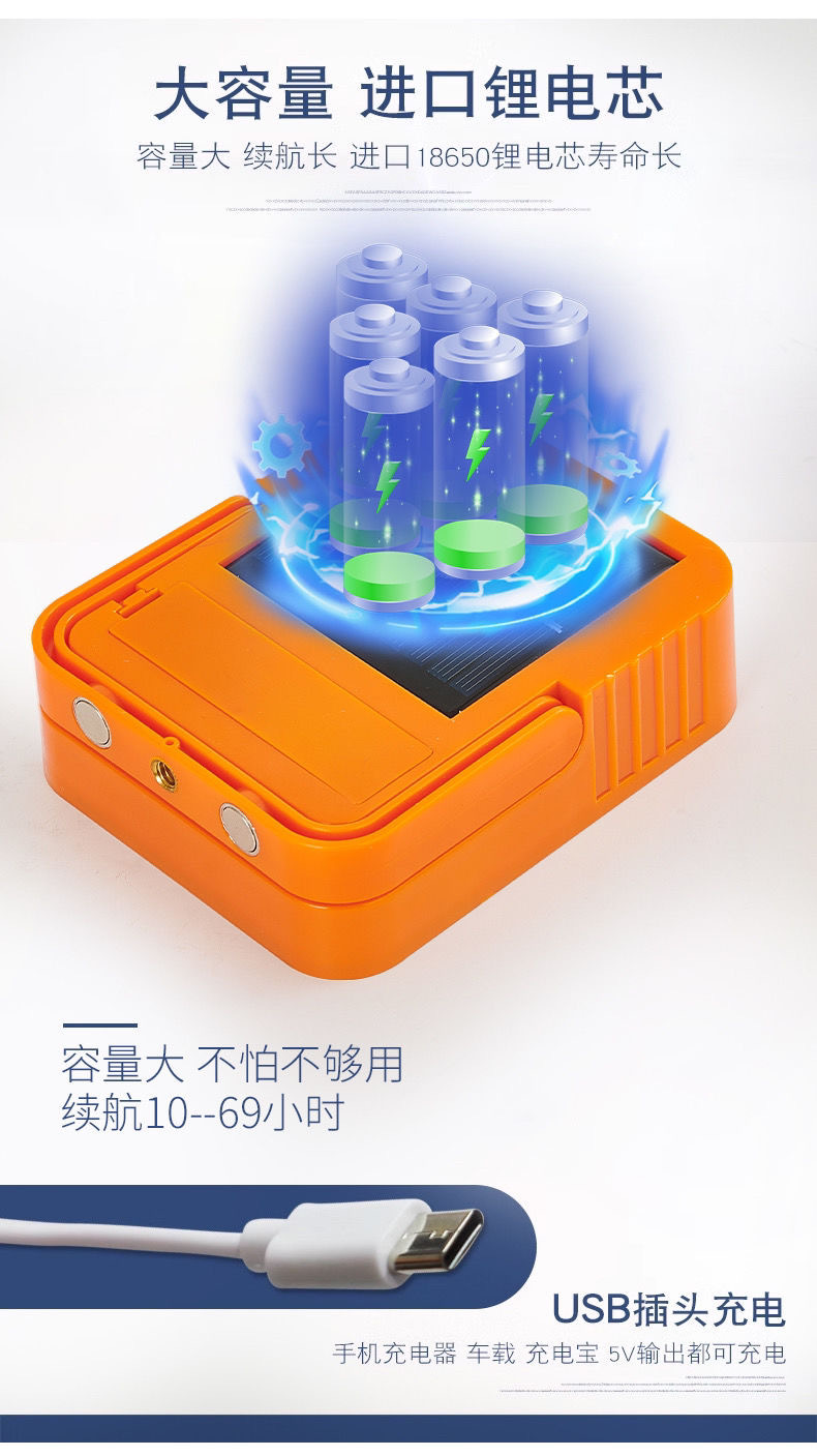 Solar charging lights, LED household power outage emergency lights, night market lights, camping lighting lights are selling well on Amazon for wholesale pic 5