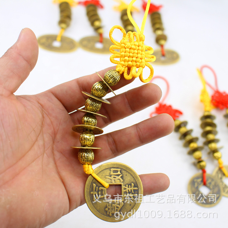 Genuine copper coins, Arhat beads, Five Emperors coins, copper coins, woven Five Emperors coins, pendants, copper coin craftsmanship, hanging signs, and Eight Trigrams plate manufacturers pic 41