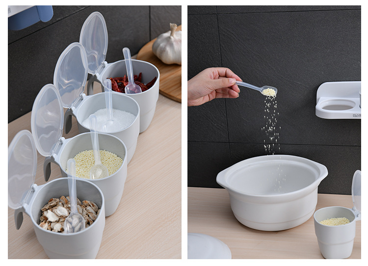 The S28-5876 is designed with detachable compartments. It is available in three or four compartments for home kitchens and comes in a four-color wall-mounted seasoning box pic 15