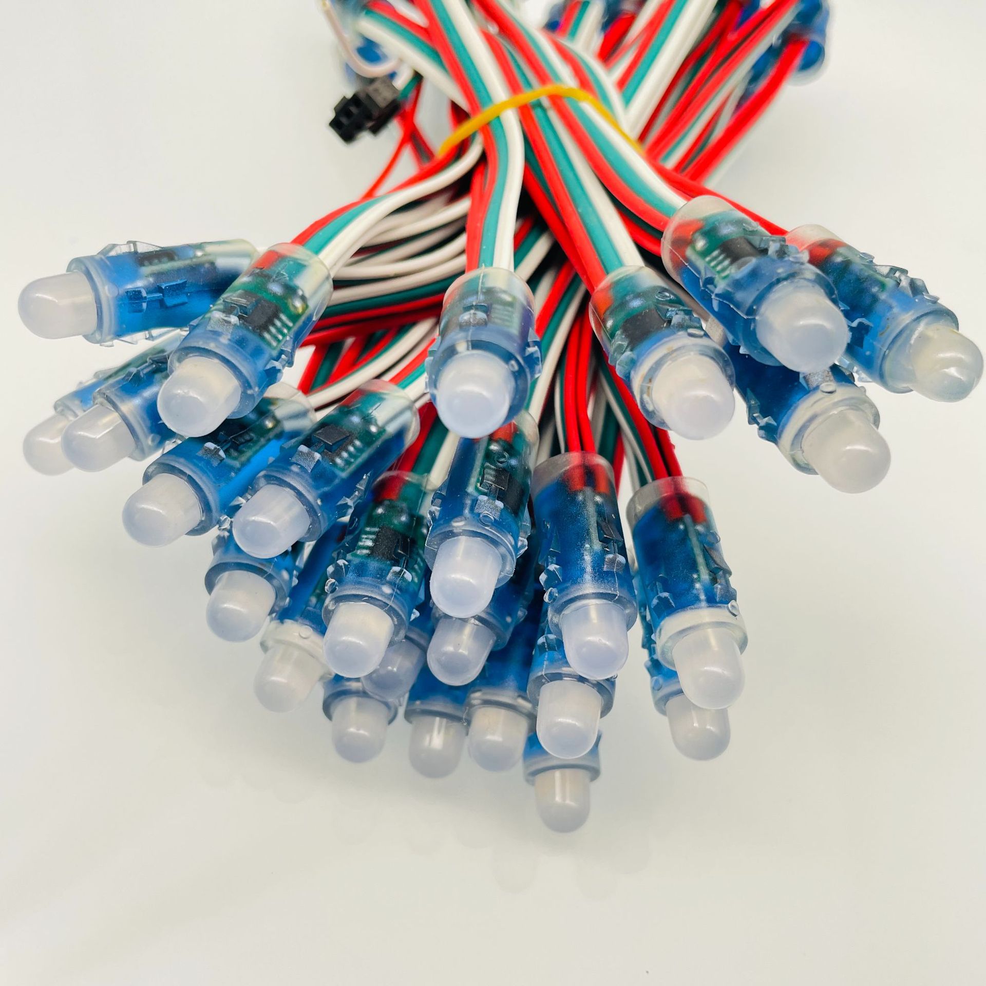 Full-color exposed light string, three-wire 5v outdoor advertising sign, perforated string, waterproof and sun-proof exposed light, LED perforated light pic 3