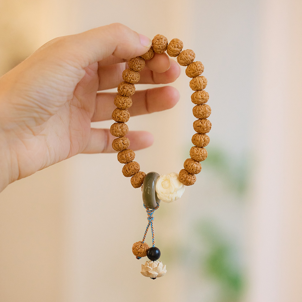 National trend cultural and creative, natural diamond Bodhi seed bracelet, Du Mu retro tassel hand-held pendant, collectible and wholesale pic 20