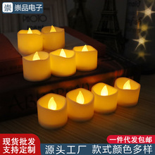 New transparent teardrop-shaped base simulation LED electronic candle, InS-style luminous creative birthday decoration night light pic 1