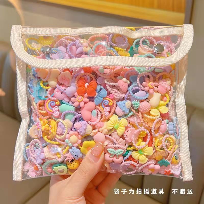 2023年儿童卡通橡皮筋可爱不伤发头绳小号网红新款戒指圈发绳发圈详情6