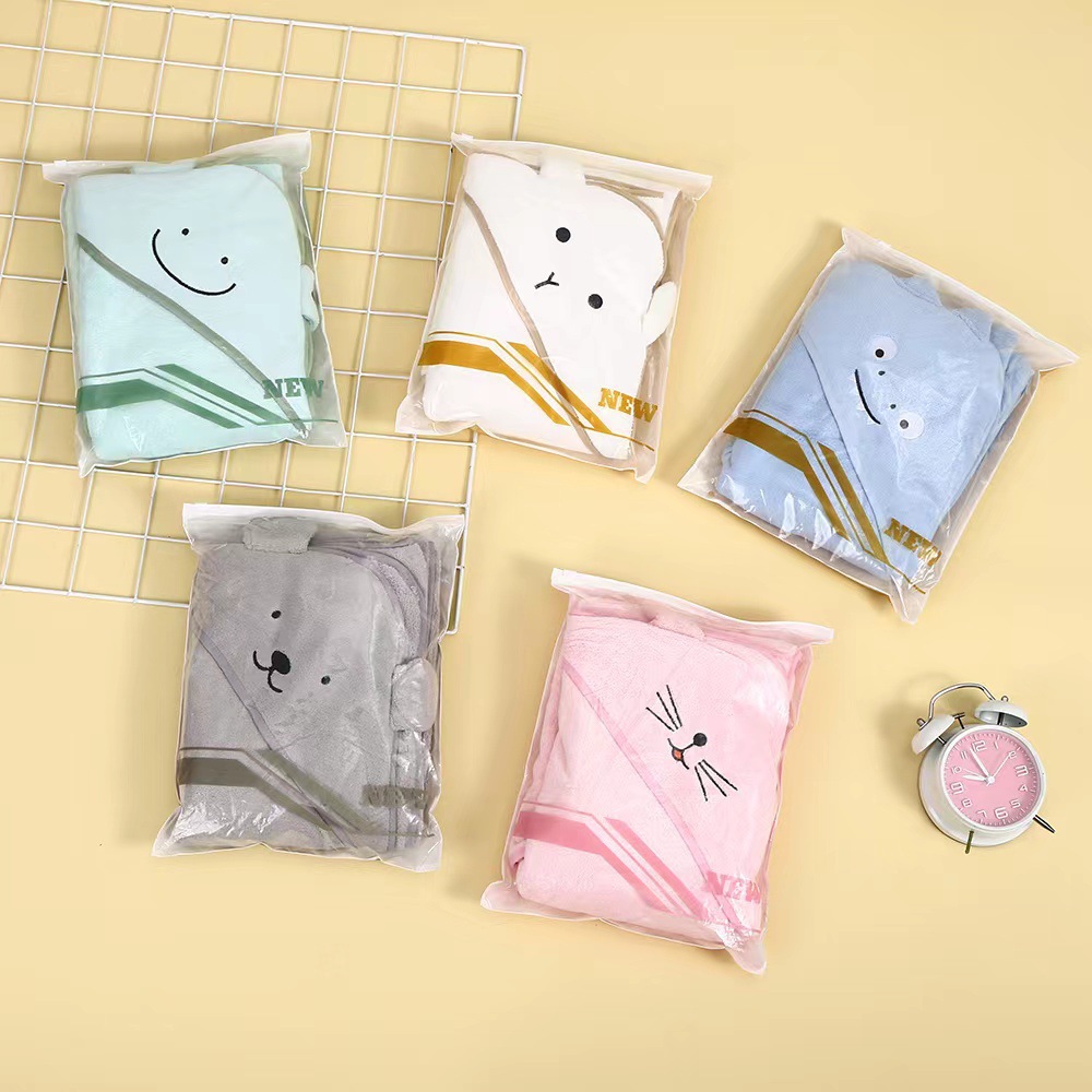 Toalla para mascotas adorable cartoon animal encapuchado toalla para perros coral fleece fuerte absorbente velocidad de secado capa pet toalla de baño pic 1